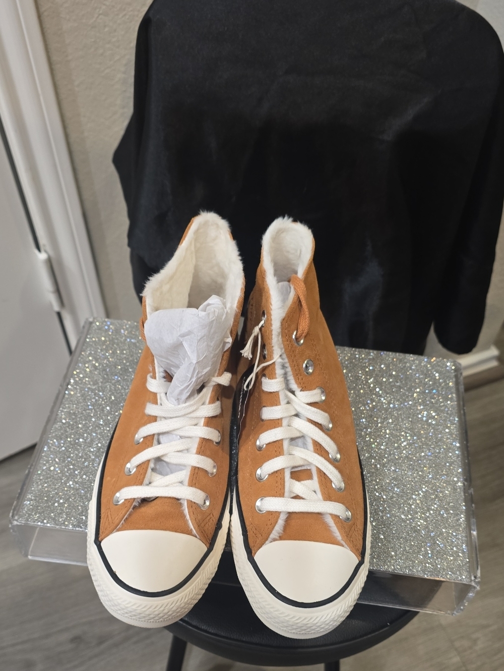 Converse Chuck Taylor All Star Cozy Suede Sneakers- Gingersnap/Egret - Picture 16 of 16